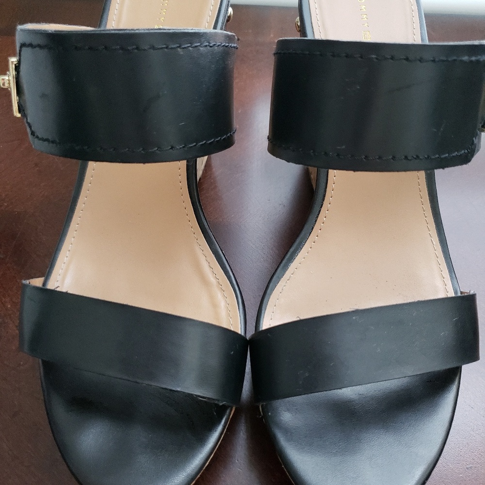 SOLD.  Tommy Hilfiger Black Wedge